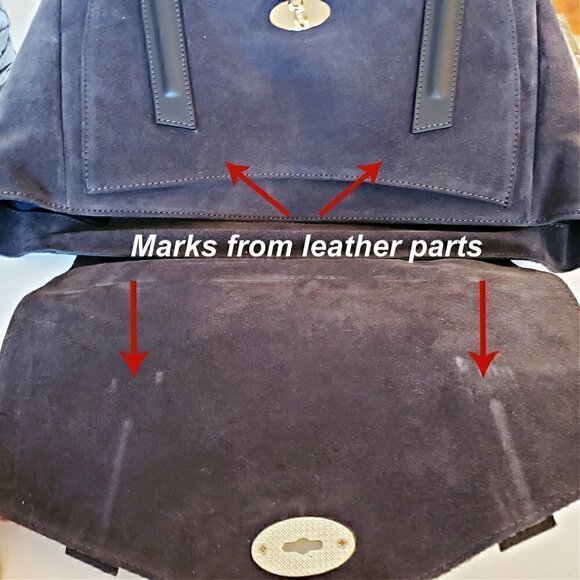 Cuir Rose Italy Genuine Leather Shoulder Messenger Bag, Brown Leather Suede Bag - Picture 8 of 8